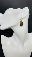 Pirinç Patina etnik küpe